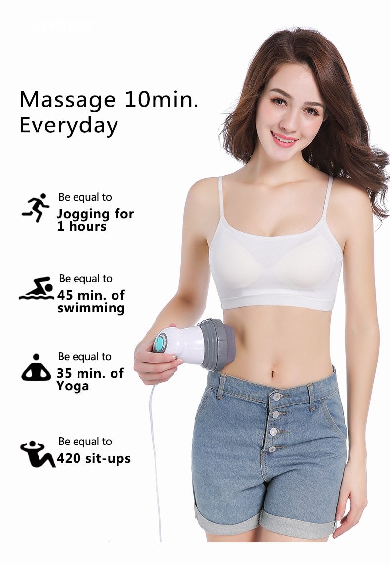 (US-CN) Electric Noiseless Vibration Kneading And Massage Roller Full Body Massager