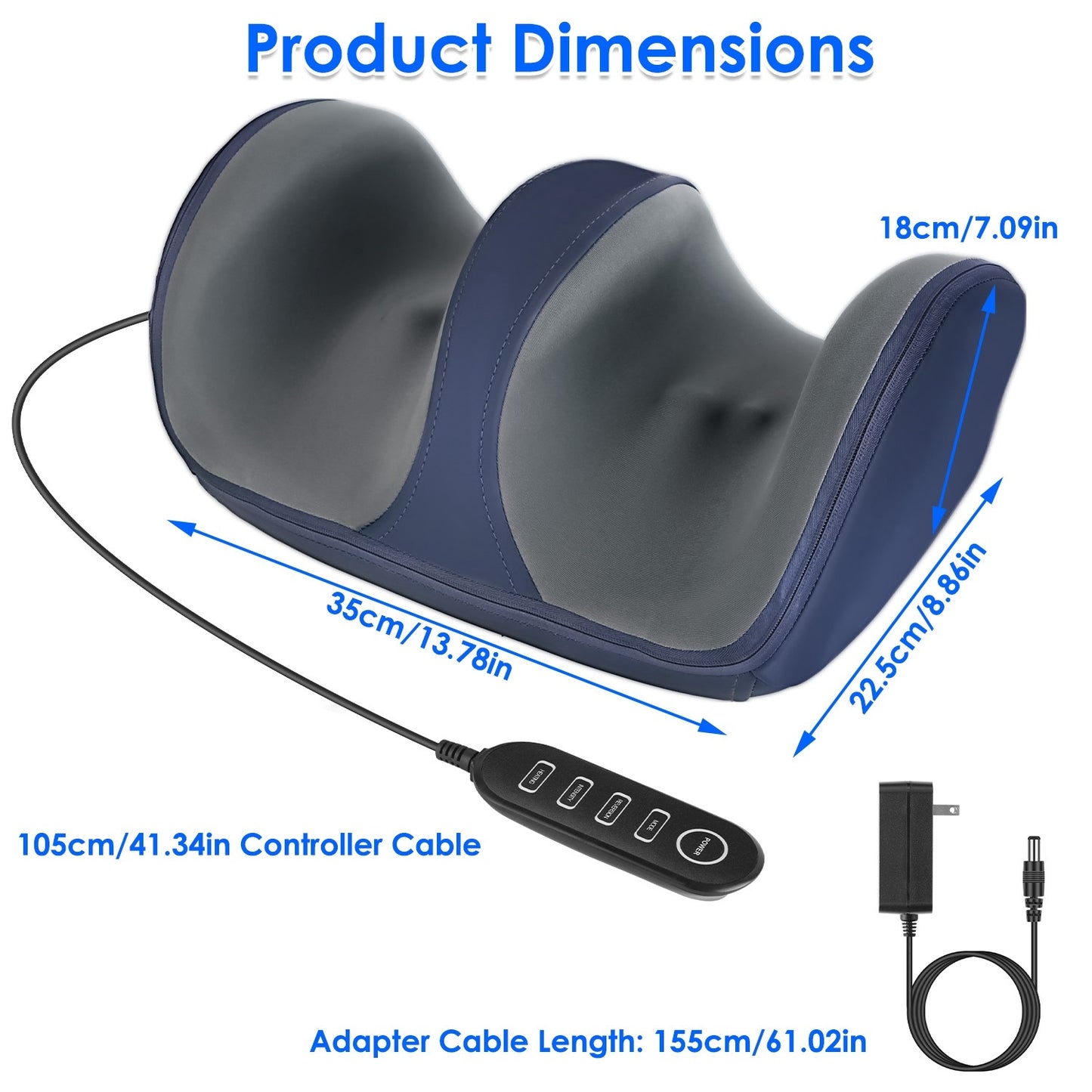 (US) Shiatsu Foot Massager With Heat Foot Calf Thigh Arm Massager Machine With 3 Modes 3 Intensity Levels Gifts For Mom Dad Lover