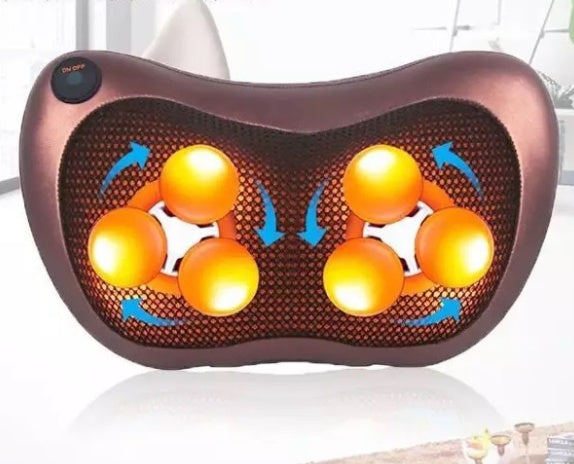 Portable Massage Pillow (Neck & Back, Home & Car use)