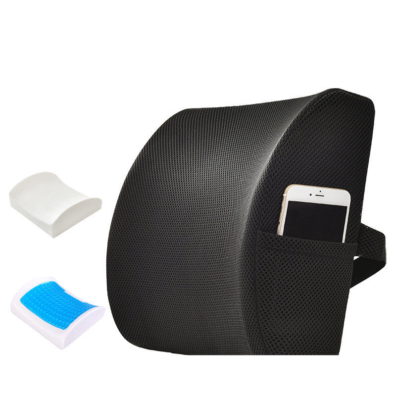 Lumbar Support Pillow (Back Pain Relief | Memory Foam, Cooling Gel)