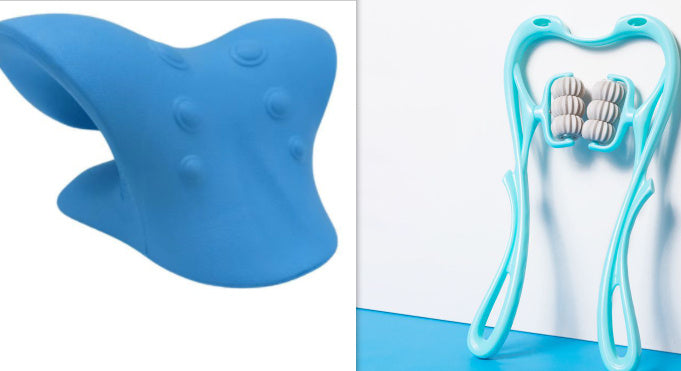 (US-CN) Multifunctional Manual Six-wheel Neck Massager Massage Relieve Roller Massage Tool