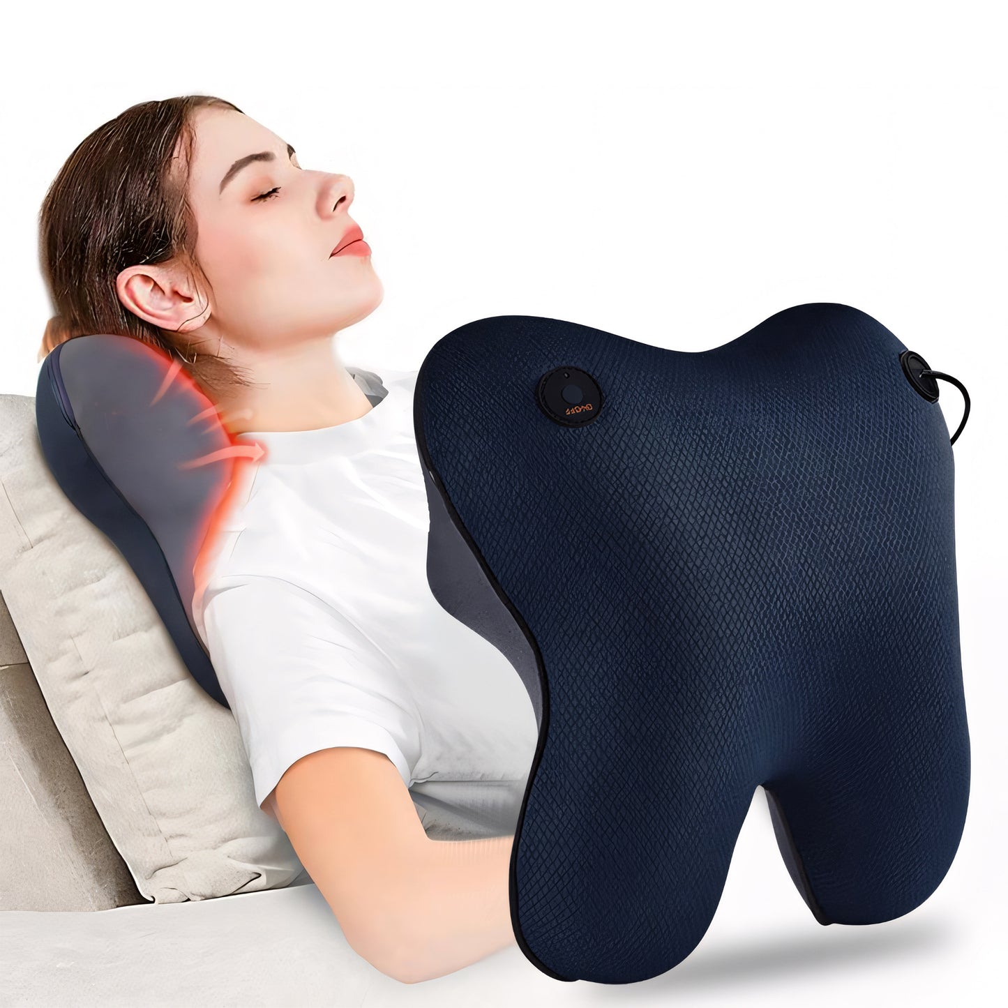 (US) Neck And Back Deep Acupressure Massager Full Body Massage Pillow Ideal Gift