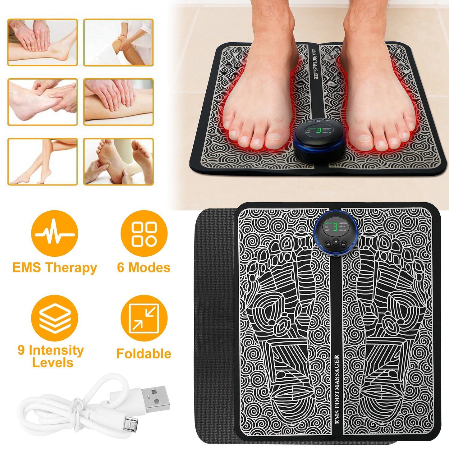 (US) Foot Massage Pad Electric Stimulator Massager