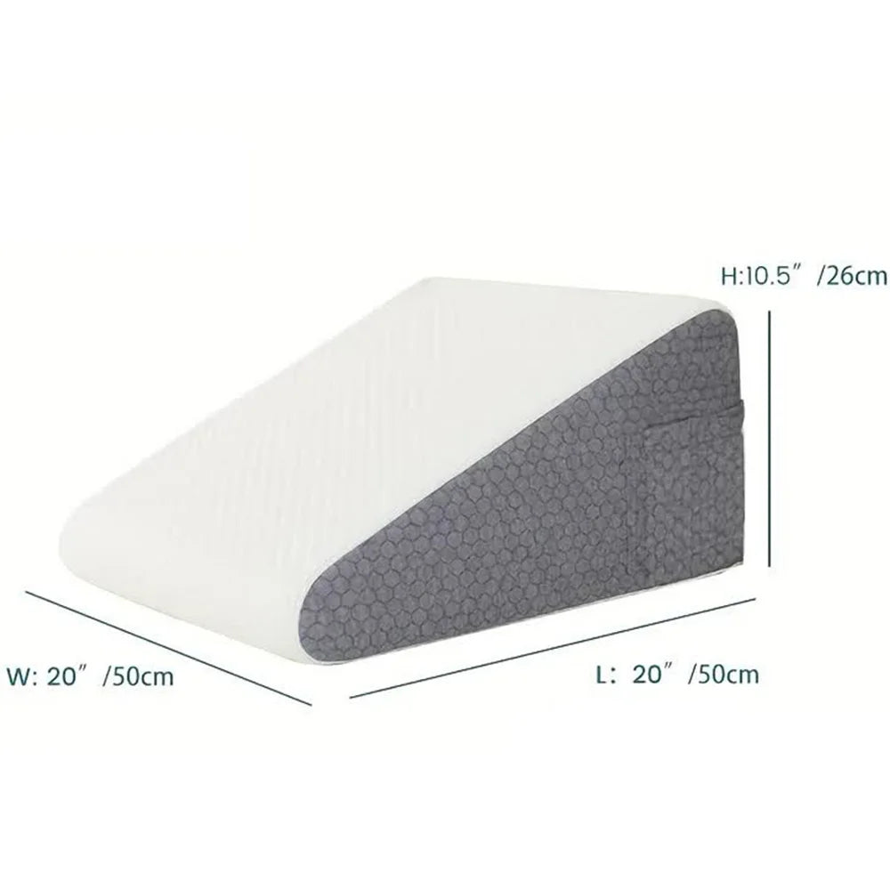 Ali for material Bed Wedge Pillow for Sleeping, Soft Memory Foam Top, Triangle Pillow Wedge, Body Positioners for Leg Elevation, Snoring Relief