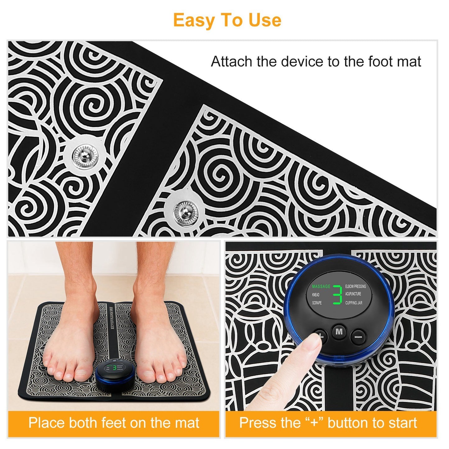 (US) Foot Massage Pad Electric Stimulator Massager