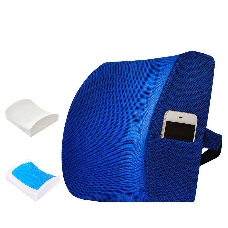Lumbar Support Pillow (Back Pain Relief | Memory Foam, Cooling Gel)