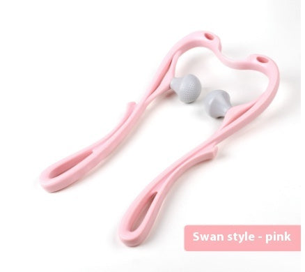 (US-CN) Multifunctional Manual Six-wheel Neck Massager Massage Relieve Roller Massage Tool