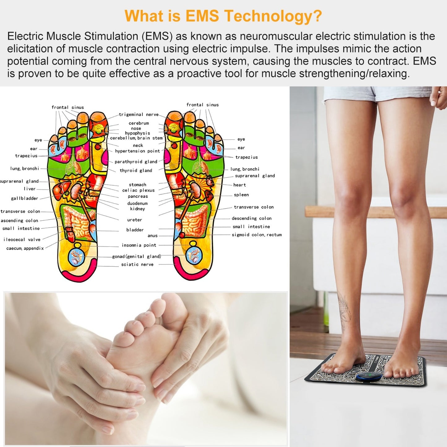 (US) Foot Massage Pad Electric Stimulator Massager