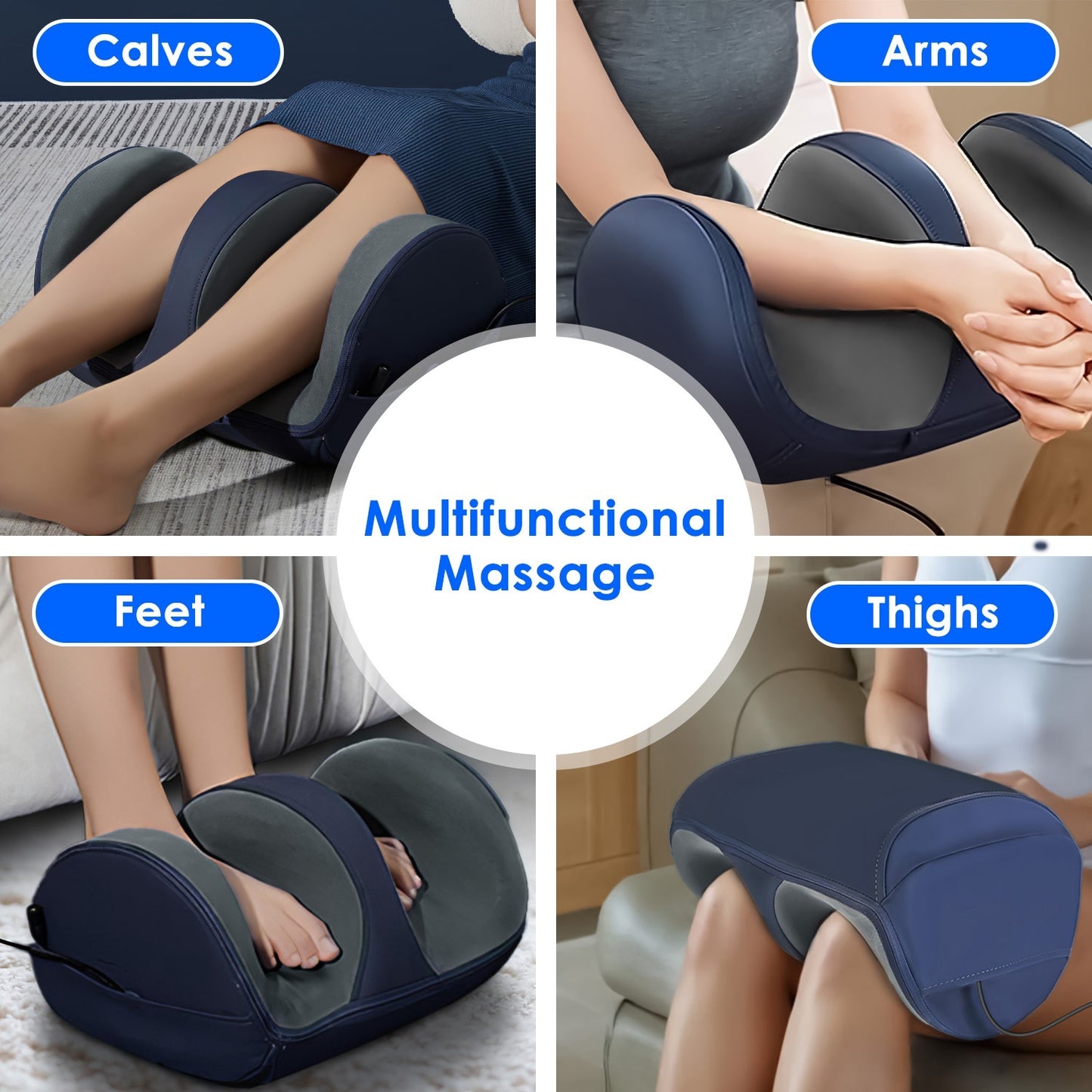 (US) Shiatsu Foot Massager With Heat Foot Calf Thigh Arm Massager Machine With 3 Modes 3 Intensity Levels Gifts For Mom Dad Lover