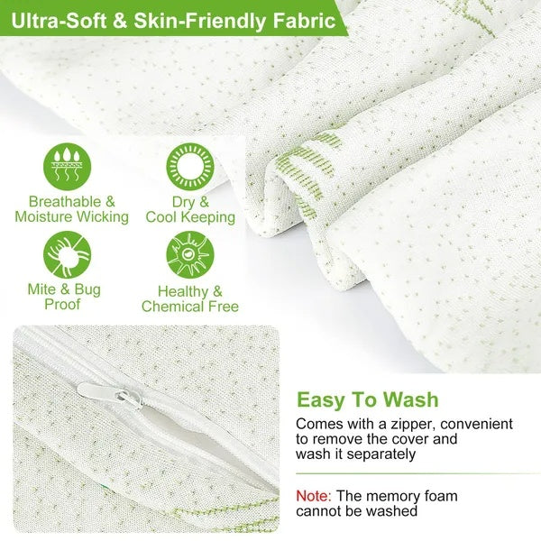 (US. only) - Bamboo Memory Foam Contour Pillow