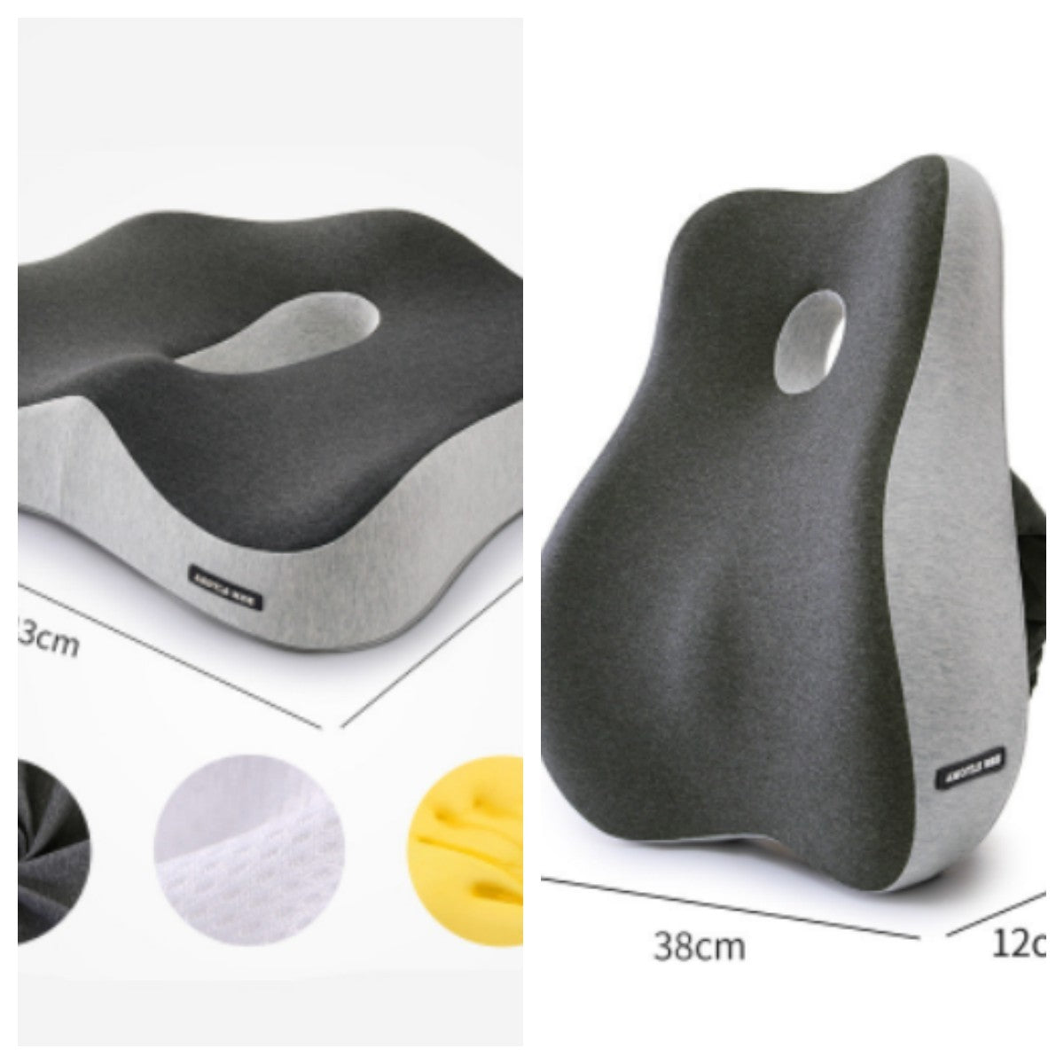 Seat cushion + Lumbar Support set