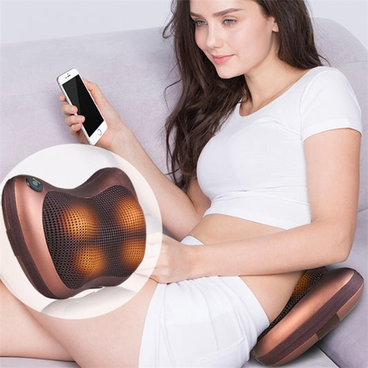 Portable Massage Pillow (Neck & Back, Home & Car use)