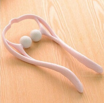 (US-CN) Plastic Pressure Point Therapy Neck Massageador Massagem Relieve Hand Roller Neck Massager For Neck Shoulder Trigger Point