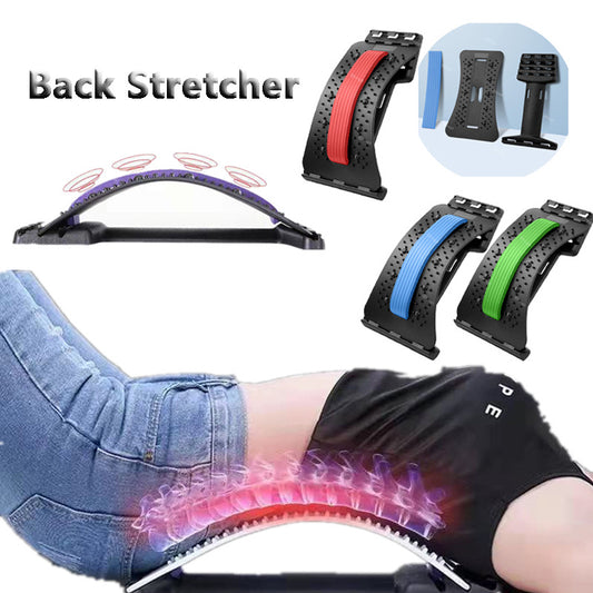 SIMPLE Back Stretcher Adjustable Back Cracker Massage Waist Neck Fitness Lumbar Cervical Spine Support Pain Relief