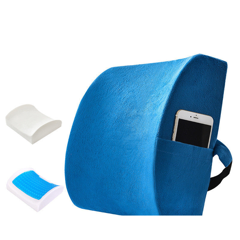 Lumbar Support Pillow (Back Pain Relief | Memory Foam, Cooling Gel)