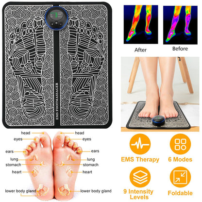 (US) Foot Massage Pad Electric Stimulator Massager