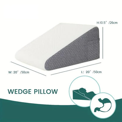 Ali for material Bed Wedge Pillow for Sleeping, Soft Memory Foam Top, Triangle Pillow Wedge, Body Positioners for Leg Elevation, Snoring Relief