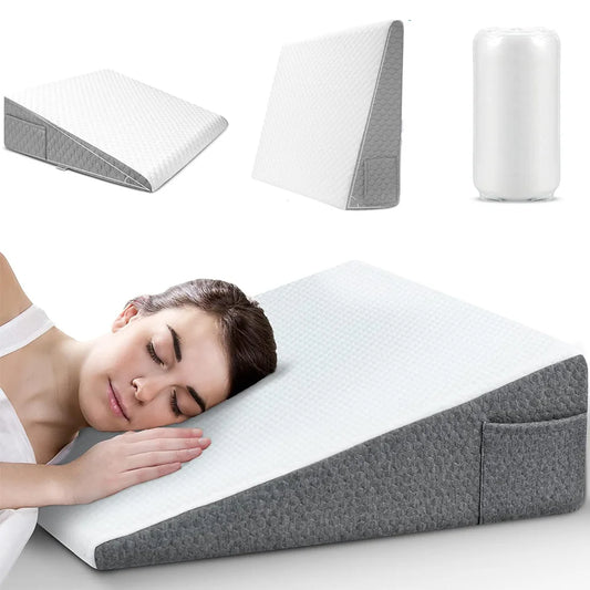Ali for material Bed Wedge Pillow for Sleeping, Soft Memory Foam Top, Triangle Pillow Wedge, Body Positioners for Leg Elevation, Snoring Relief