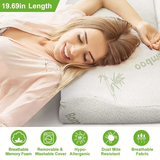 (US. only) - Bamboo Memory Foam Contour Pillow