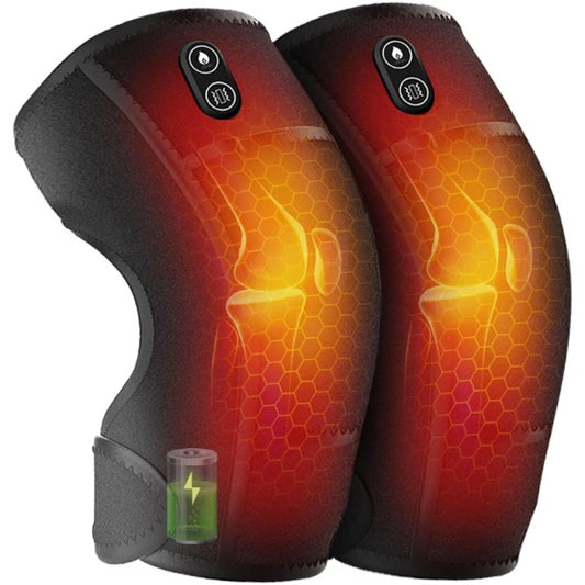 (US) Eated Knee Massager With Vibration, Cordless Heating Pad For Knees, Shoulders And Elbows To Relieve Deep Tissue Pressure, Knee Warming Kit, Heated Knee Pads For Men, Women And Seniors