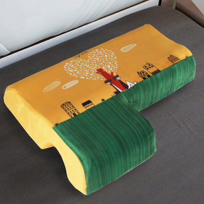 Couple and Side Sleeper Anti-pressure Hemp Arm Memory Foam Cervical Vertebra Couple Pillow