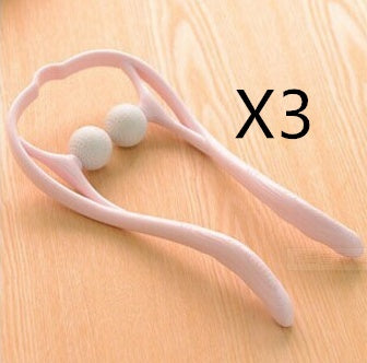 (US-CN) Plastic Pressure Point Therapy Neck Massageador Massagem Relieve Hand Roller Neck Massager For Neck Shoulder Trigger Point