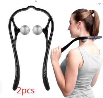 (US-CN) Plastic Pressure Point Therapy Neck Massageador Massagem Relieve Hand Roller Neck Massager For Neck Shoulder Trigger Point
