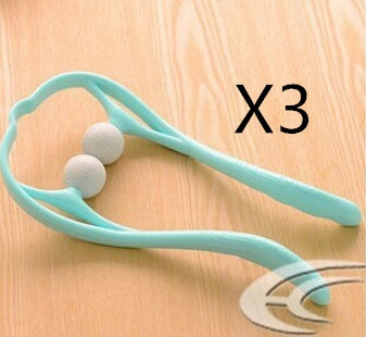 (US-CN) Plastic Pressure Point Therapy Neck Massageador Massagem Relieve Hand Roller Neck Massager For Neck Shoulder Trigger Point